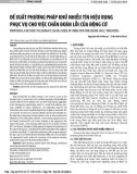 Đề xuất phương pháp khử nhiễu tín hiệu rung phục vụ cho việc chẩn đoán lỗi của động cơ