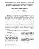 Difficulties faced by the first-year non-major English students when learning listening skills: a case study at Hanoi Open University