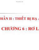 Bài giảng Khí cụ điện (Phần 2: Thiết bị hạ áp) - Chương 6: Rơ le