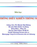 Bài giảng Hệ thống điều khiển thông minh: Chương 5 - TS. Huỳnh Thái Hoàng