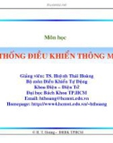 Bài giảng Hệ thống điều khiển thông minh: Chương 2 - TS. Huỳnh Thái Hoàng