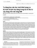 Tự động hóa việc bóc tách khối lượng và dự toán chi phí xây dựng trong dự án đầu tư xây dựng trên nền tảng BIM