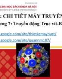 Bài giảng Chi tiết máy (Phần 3): Chương 7 - ThS. Nguyễn Minh Quân