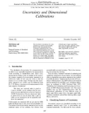 Estimation of uncertainty in three dimensional coordinate measurement by comparison with calibrated points