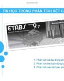 TIN HỌC TRONG PHÂN TÍCH KẾT CẤU