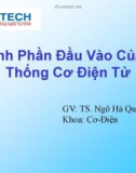 Bài giảng Hệ thống cơ điện tử: Chương 2 - TS. Ngô Hà Quang Thịnh