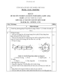 Đáp án đề thi tốt nghiệp cao đẳng nghề khóa 3 (2009-2012) - Nghề: Lắp đặt thiết bị cơ khí - Môn thi: Lý thuyết chuyên môn nghề - Mã đề thi: ĐA-LĐTBCK-LT10