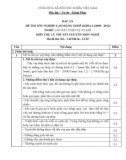 Đáp án đề thi tốt nghiệp cao đẳng nghề khóa 3 (2009-2012) - Nghề: Lắp đặt thiết bị cơ khí - Môn thi: Lý thuyết chuyên môn nghề - Mã đề thi: ĐA-LĐTBCK-LT25