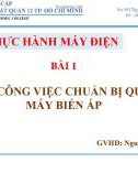 Bài giảng Thực hành máy điện (Phần 1) - Nguyễn Thành Công