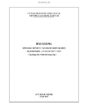 Bài giảng Vận hành thiết bị điện (Nghề: Vận hành thủy điện) - Trường Cao Đẳng Lào Cai