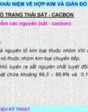 Bài giảng - CHƯƠNG 3: KHÁI NIỆM VỀ HỢP KIM VÀ GIẢN ĐỒ TRẠNG THÁI