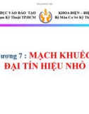 Bài giảng Cơ sở kỹ thuật điện: Chương 7 - Trường ĐH Sư Phạm Kỹ Thuật TP.HCM