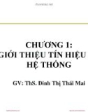 Bài giảng Tín hiệu và hệ thống: Chương 1 - ThS. Đinh Thị Thái Mai