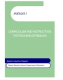 CURRICULUM AND INSTRUCTION: THE TEACHING OF ENGLISH