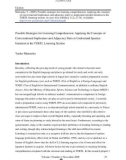 Possible Strategies for Listening Comprehension: Applying the Concepts of Conversational Implicature and Adjacency Pairs to Understand Speaker Intention in the TOEFL Listening Section