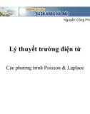 Bài giảng Lý thuyết trường điện từ: Các phương trình Laplace & Poisson