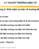 Bài giảng Lý thuyết trường điện từ: Chương 2 - TS. Nguyễn Việt Sơn