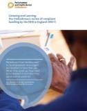 Listening and Learning: the Ombudsman's review of complaint handling by the NHS in England 2010-11