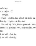 Bài giảng Kỹ thuật điện tử: Bài 1 - Lưu Đức Trung