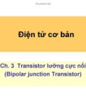 Điện tử học : Transistor lưỡng cực nối (Bipolar junction Transistor)