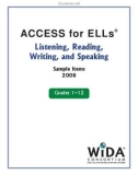 ACCESS for ELLs® Listening, Reading, Writing, and Speaking