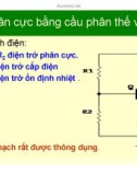 Điện tử học : Mạch phân cực Transistor lưỡng cực nối part 2