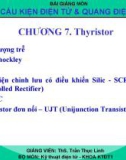 Bài giảng Cấu kiện điện tử và quang điện tử: Chương 7 - Ths. Trần Thục Linh