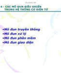 Bài giảng Chương 4: Các mô đun điều khiển trong hệ thống cơ điện tử