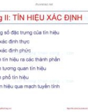 Bài giảng Lý thuyết tín hiệu: Chương 2 (Phần 1) - Võ Thị Thu Sương