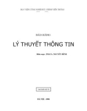 Bài giảng Lý thuyết thông tin - PGS.TS. Nguyễn Bình