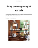 Sáng tạo trong trang trí nội thất