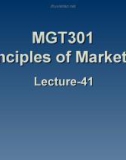 Principles of marketing: Lecture 41