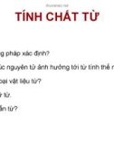 Bài giảng Cơ sở khoa học vật liệu: Tính chất từ - Cao Xuân Việt