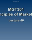 Principles of marketing: Lecture 40