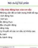 Bài giảng Nguyên lý máy: Bài 1 - TS. Nguyễn Xuân Hạ