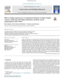 Effects of high temperatures on mechanical behavior of high strength concrete reinforced with high performance synthetic macro polypropylene (HPP) fibres