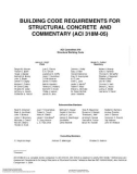 BUILDING CODE REQUIREMENTS FOR STRUCTURAL CONCRETE AND COMMENTARY (ACI 318M-05)