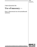 Code of practice for Use of masonry — Part 1: Structural use of unreinforced masonry