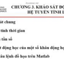 Bài giảng Lý thuyết điều khiển tự động: Chương 3