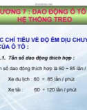 Bài giảng Lý thuyết ô tô - Chương 7: Dao động ô tô và hệ thống treo