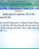 Bài giảng Lý thuyết ô tô: Chương 1 - Trường CĐ Công nghệ