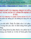 Bài giảng Lý thuyết ô tô: Chương 5 - Trường CĐ Công nghệ