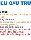 Bài giảng Cơ sở khoa học vật liệu: Kiểu cấu trúc - Cao Xuân Việt