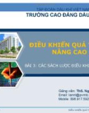 Bài giảng Điều khiển quá trình nâng cao: Bài 3 - ThS.NguyễnThịLan