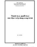 Bài giảng về THANH TOÁN, QUYẾT TOÁN VỐN ĐẦU TƯ XÂY DỰNG CÔNG TRÌNH