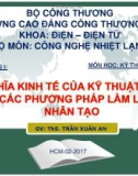 Bài giảng Kỹ thuật lạnh: Chương 1 - ThS. Trần Xuân An