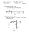 Đề thi môn cơ học kết cấu 1 - Trường đại học Thủy Lợi - Đề số 11