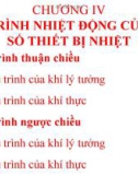 CHU TRÌNH NHIỆT ĐỘNG CỦA MỘT SỐ THIẾT BỊ NHIỆT - CHƯƠNG IV