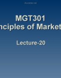 Principles of marketing: Lecture 20