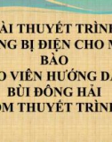 Bài thuyết trình: Trang thiết bị cho máy bào